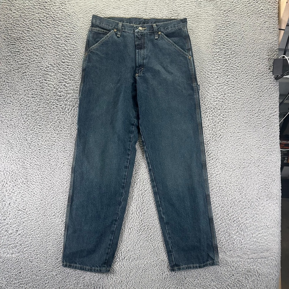 Wrangler Rugged Wear Jeans Men 32X30 Blue Cotton Denim Bootcut Carpenter Relaxed